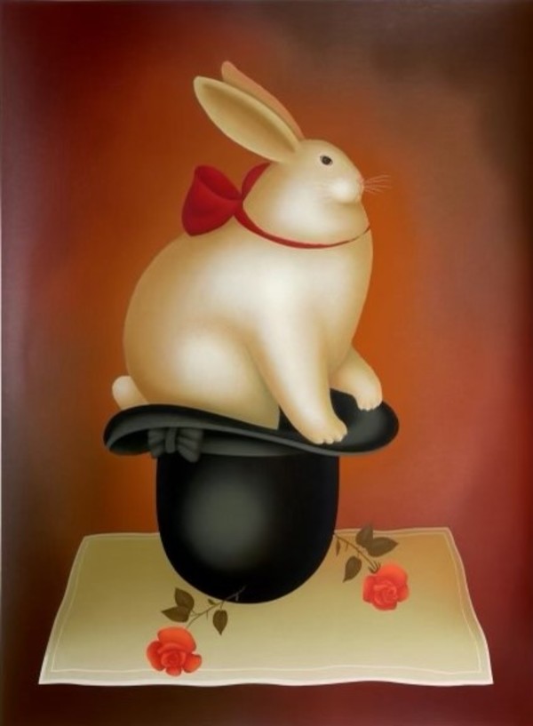 Rabbit in Hat by Igor Galanin