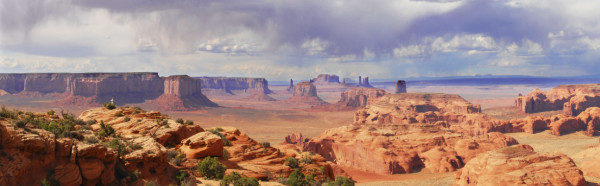Monument Valley from Hunt's Mesa by Harold  Tretbar