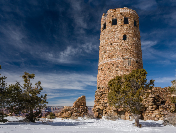Watch Tower in Winter by Larry Simkins