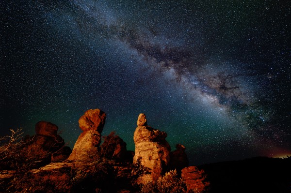 Chiricahua National Monument and Milky Way by Kent Vincent