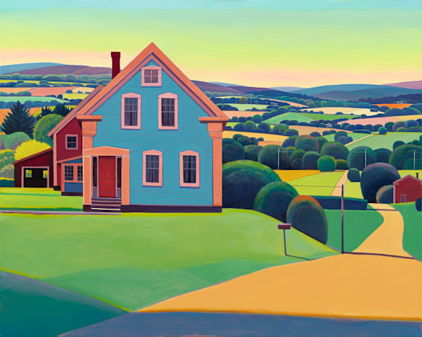 "Blue House in Summer" by Susan Abbott