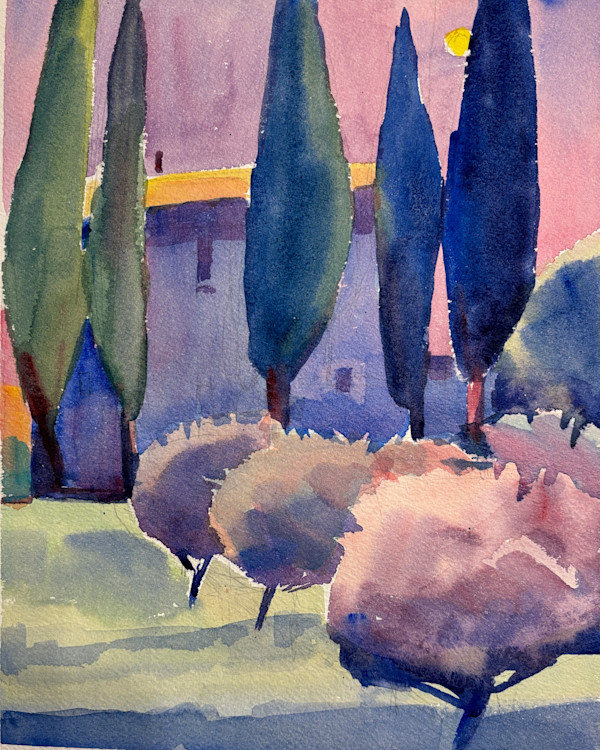 Castle at Evening, Umbria by Susan Abbott