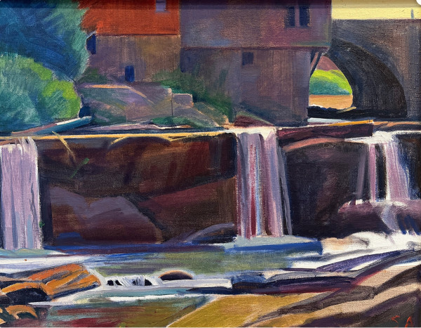 "Middlebury Falls, Morning" by Susan Abbott
