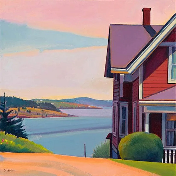 "Red House by the Inlet" by Susan Abbott