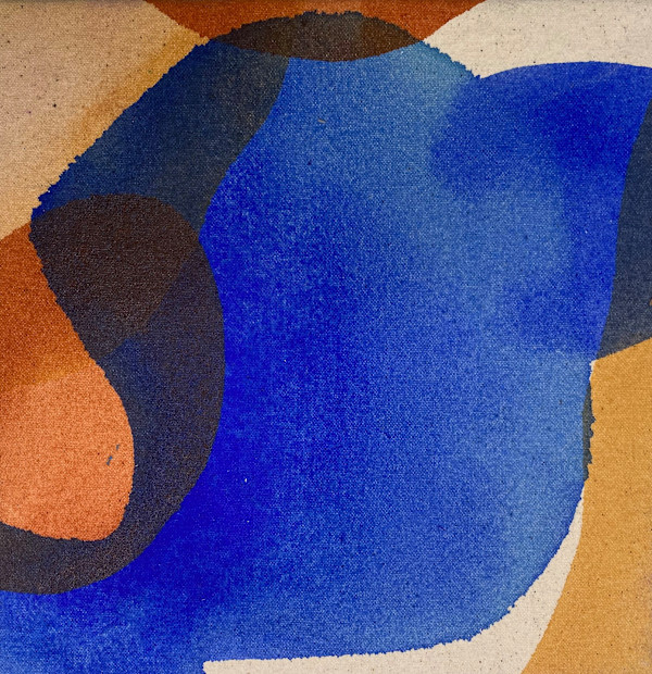 Ultramarine, Yellow Ochre, and Burnt Sienna III by Margaret Fronimos