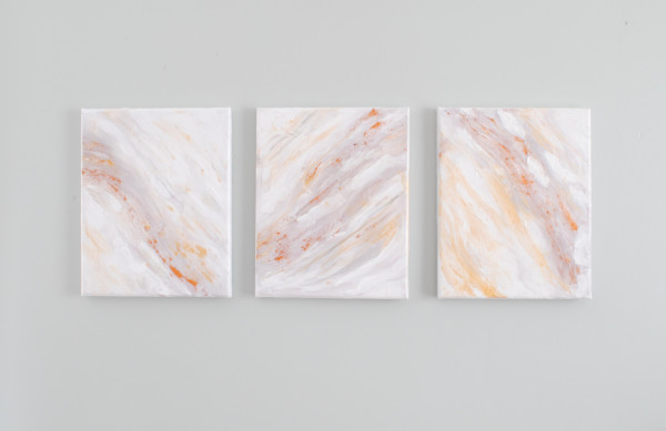 Golden Flow Triptych by Margaret Fronimos
