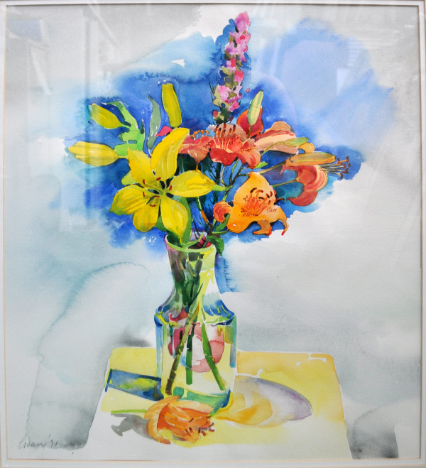 Untitled Painting (Lilies in a Vase) by Daniel Cromer