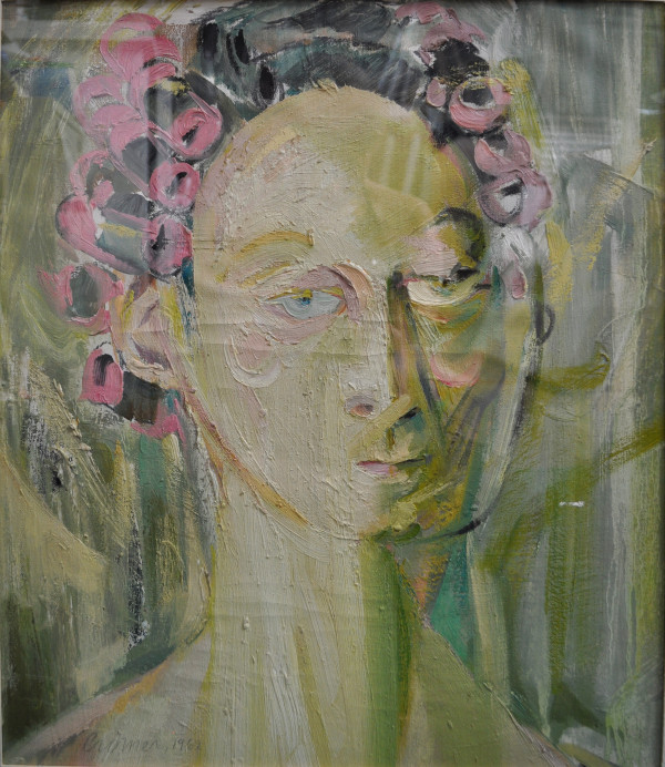 Untitled Painting (Woman in Curlers) by Daniel Cromer