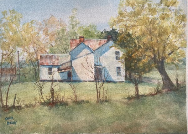 Farmhouse in Spring by Karla Brady