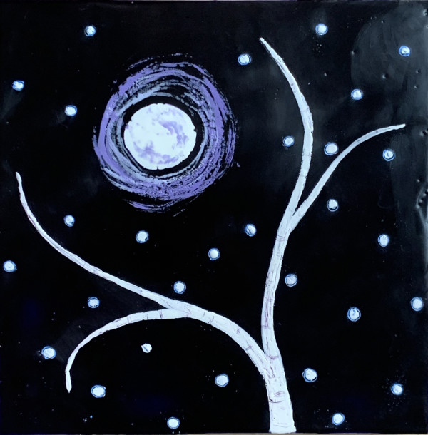 Snow, Moon, Birch by Marcia Crumley