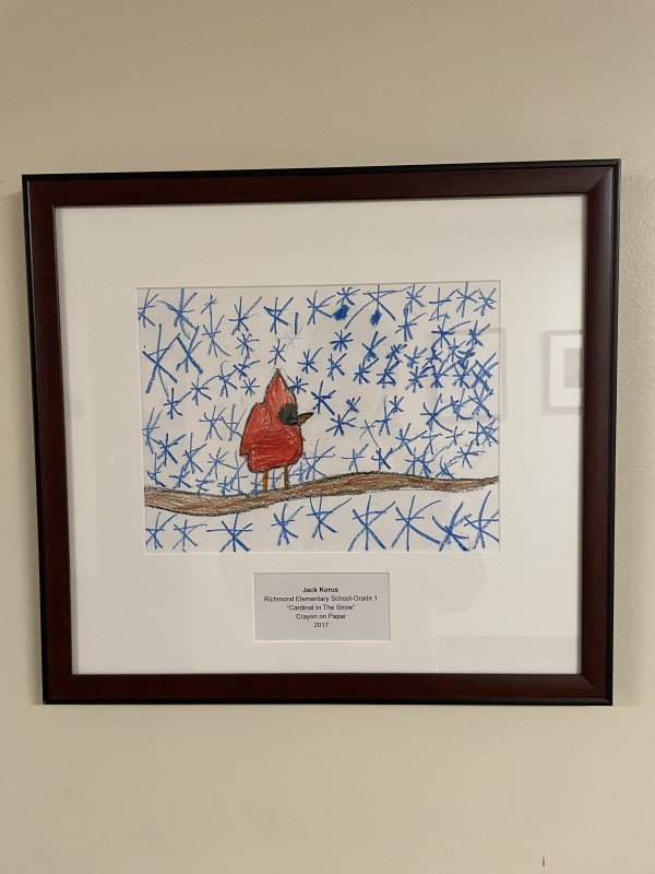 Cardinal In The Snow by The Gift of Art Collection