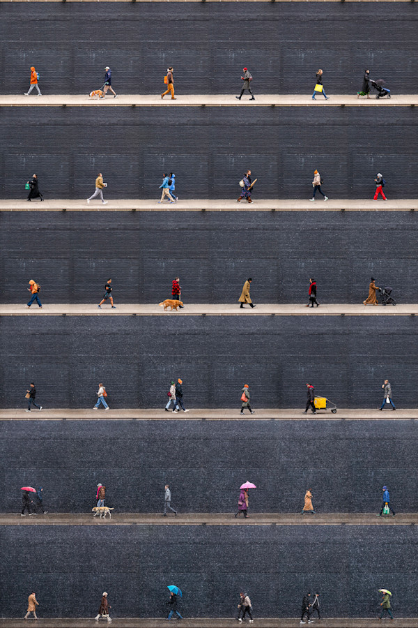 Xan Padron, Time Lapse. Snow Comes to Chelsea , NYC (2025) by Da Silva Gallery / GALLERyLABS