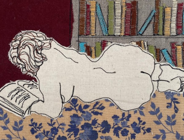 Booklover Thread Sketch by Juliet D Collins