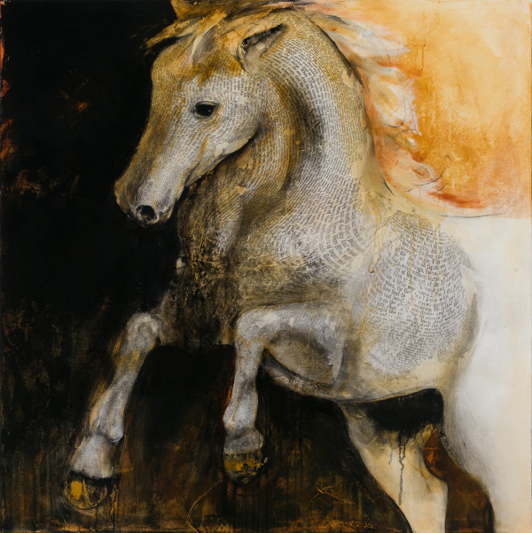 Ballad of the White Horse Running by Julie Anna Lewis