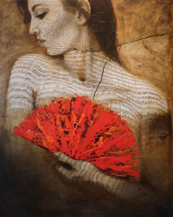 Donna Anna with the Red Fan by Julie Anna Lewis