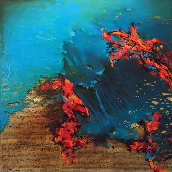 Set the Rain on Fire 48"x48" by Julie Anna Lewis