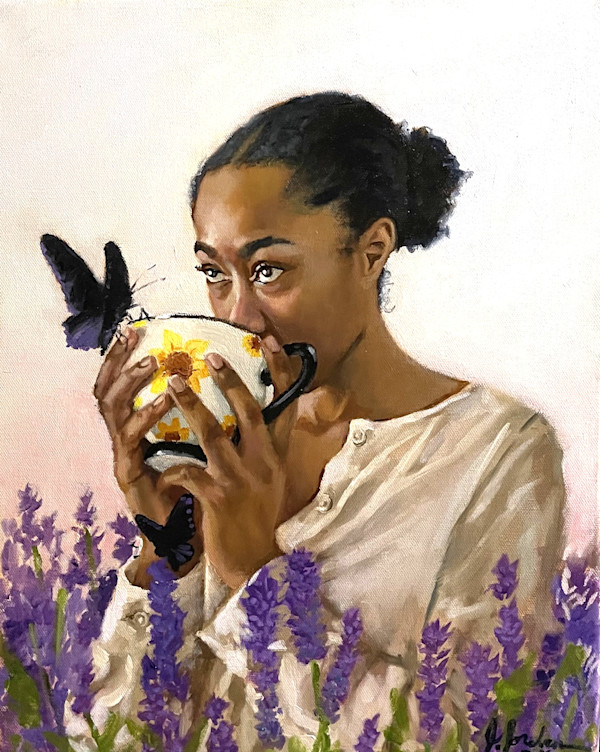 Lavender & Butterfly by Jerry Jordan