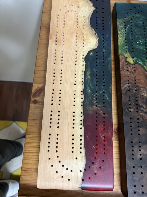 Rainbow Road Cribbage Board by Mt. Hood Craft & Ron Purvis Art