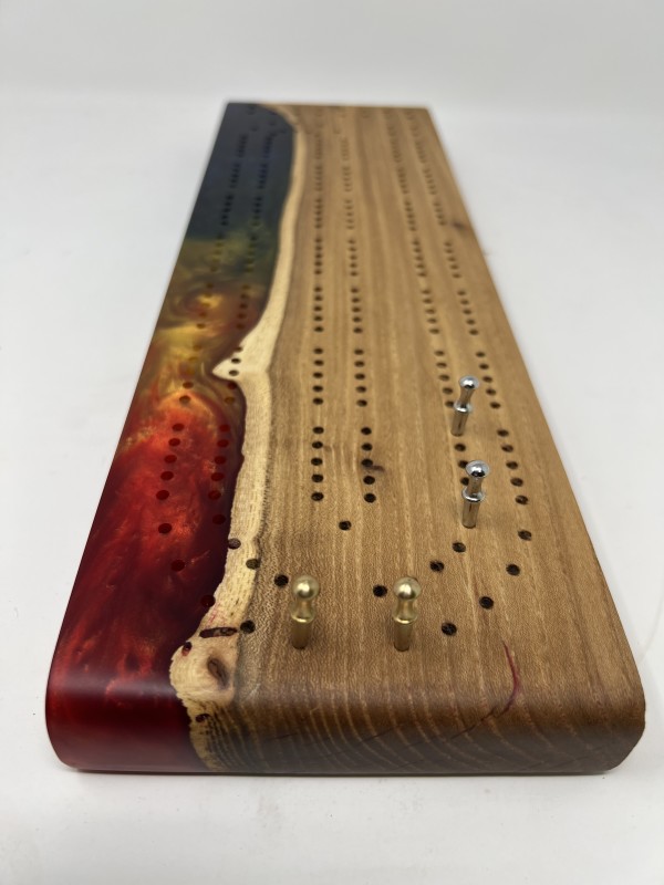 “Arrival” Cribbage Board by Mt. Hood Craft & Ron Purvis Art