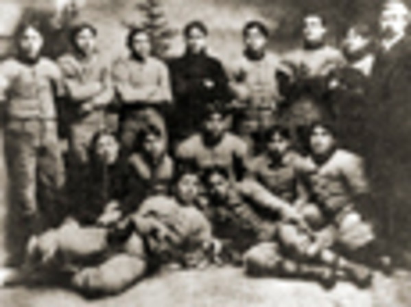 Puyallup Indian School Football Team, 1898 by Charlotte Watts