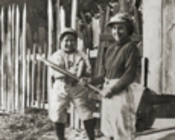 Jamestown Baseball Team Rita and Gill Sullivan by Charlotte Watts