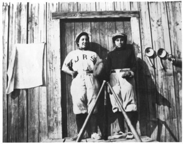 Rita and Gill Sullivan, Jamestown Baseball Team, 1920 by Charlotte Watts