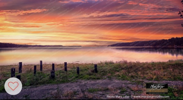 Sequim Bay by Mars Lasar