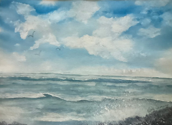 Cloudy Day at Sea by Nancy Cameron Art, Image 1.