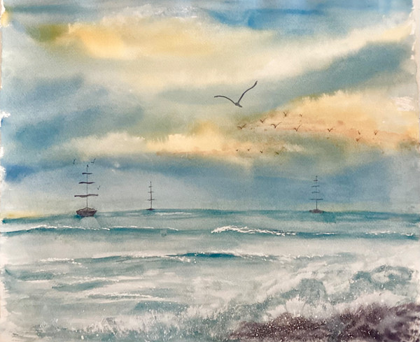Sailing the Seas by Nancy Cameron Art, Image 1.