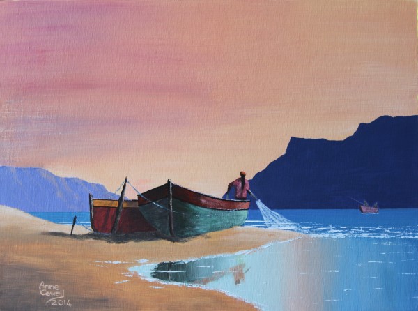 Hout Bay Fisherman by Anne Cowell