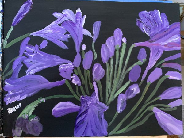 Purple Flowers by Brian Hugh Wagner