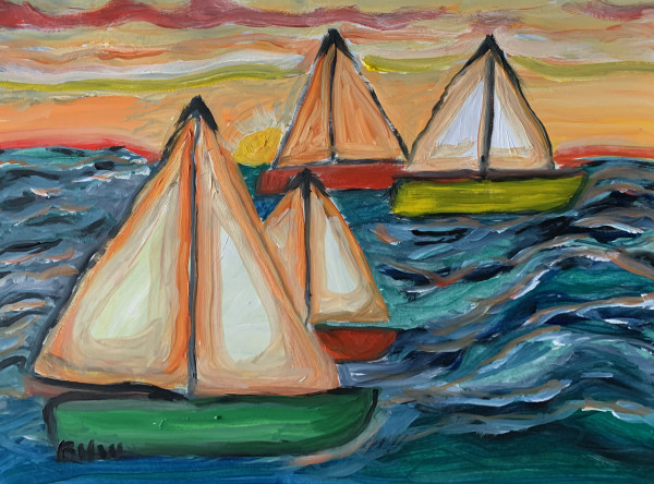 Sail Boats by Brian Hugh Wagner