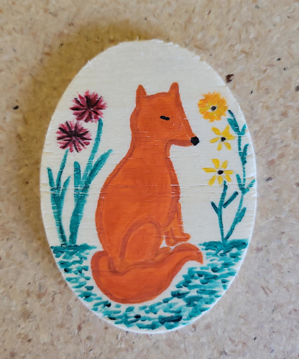 Fox and Flowers by Kimberly McGraw Moore