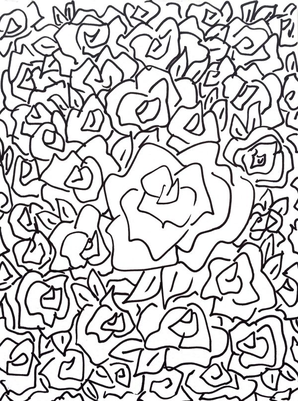 Sketchy Roses #1 by Kimberly McGraw Moore