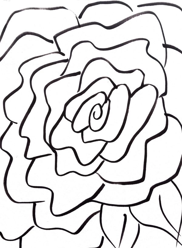 Big Sketchy Rose by Kimberly McGraw Moore