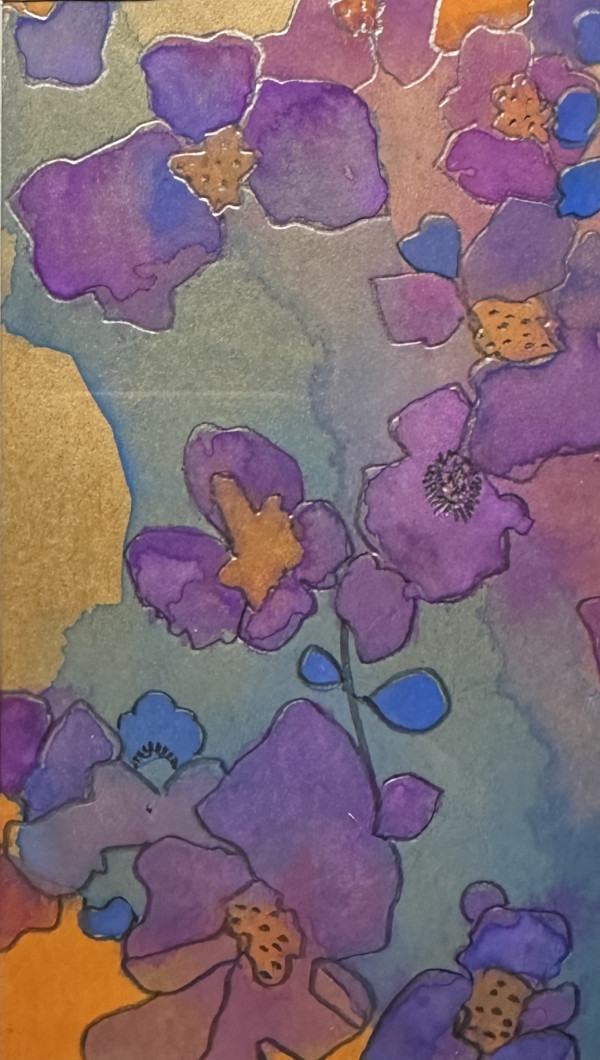 Floating Violets by Hannah Rosenberg