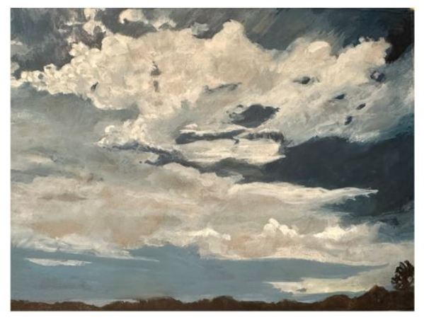 Night Sky, Full Moon by Hannah Rosenberg