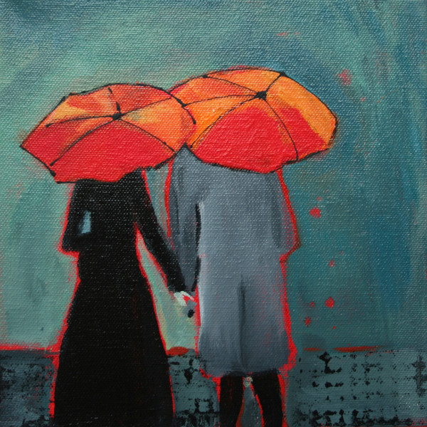 Lovers in the Rain by Patt Scrivener AFCA