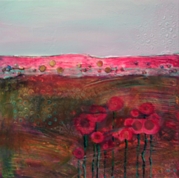 Pink Poppies on A Clear Day by Patt Scrivener AFCA