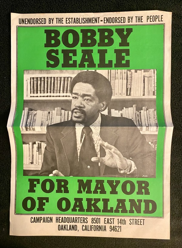 Bobby Seal for Mayor of Oakland poster and bumper sticker