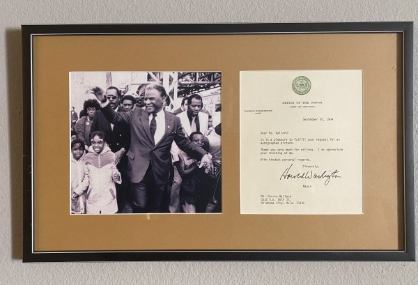 Photo and Typed Letter signed by former Chicago Mayor Harold Washington
