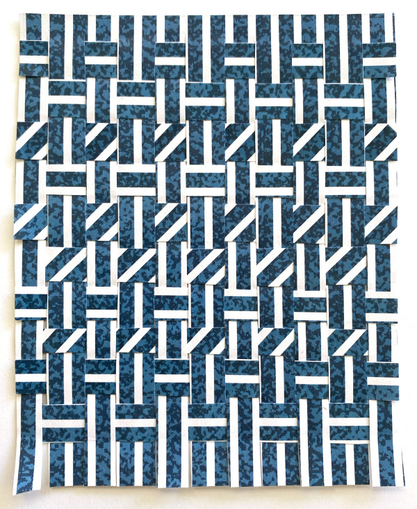 Melange Stripe 1/2 Bias Horizontal Detritus Weave by Anne M Bray