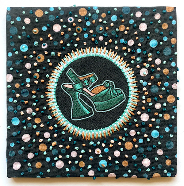 Fluevog Dee Embroidery by Anne M Bray