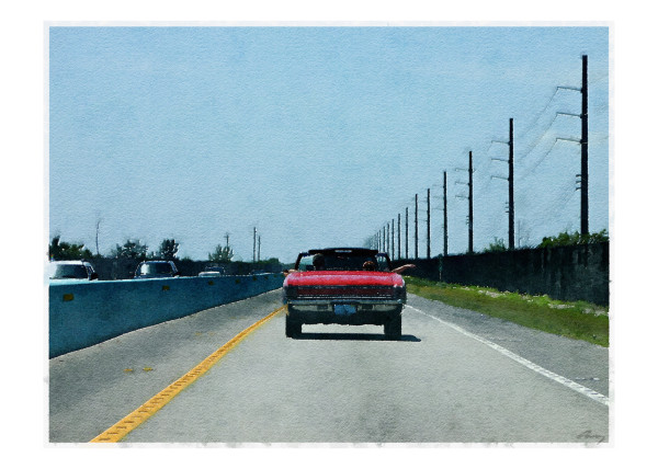 Southbound on US1, Florida by Anne M Bray
