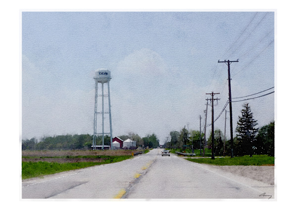 Water Tower, US6, Ohio by Anne M Bray