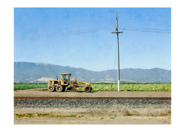 Tractor, US101, Monterey County, California by Anne M Bray