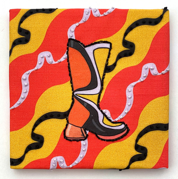 Fluevog Warhol Embroidery by Anne M Bray