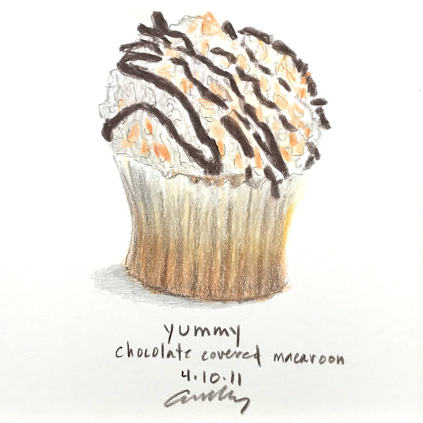 Yummy Macaroon Cupcake by Anne M Bray