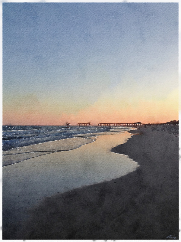 Beach Sunset, North Carolina by Anne M Bray