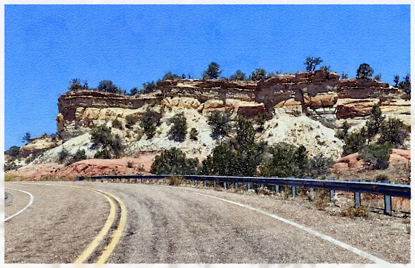 Rock n Road, New Mexico by Anne M Bray